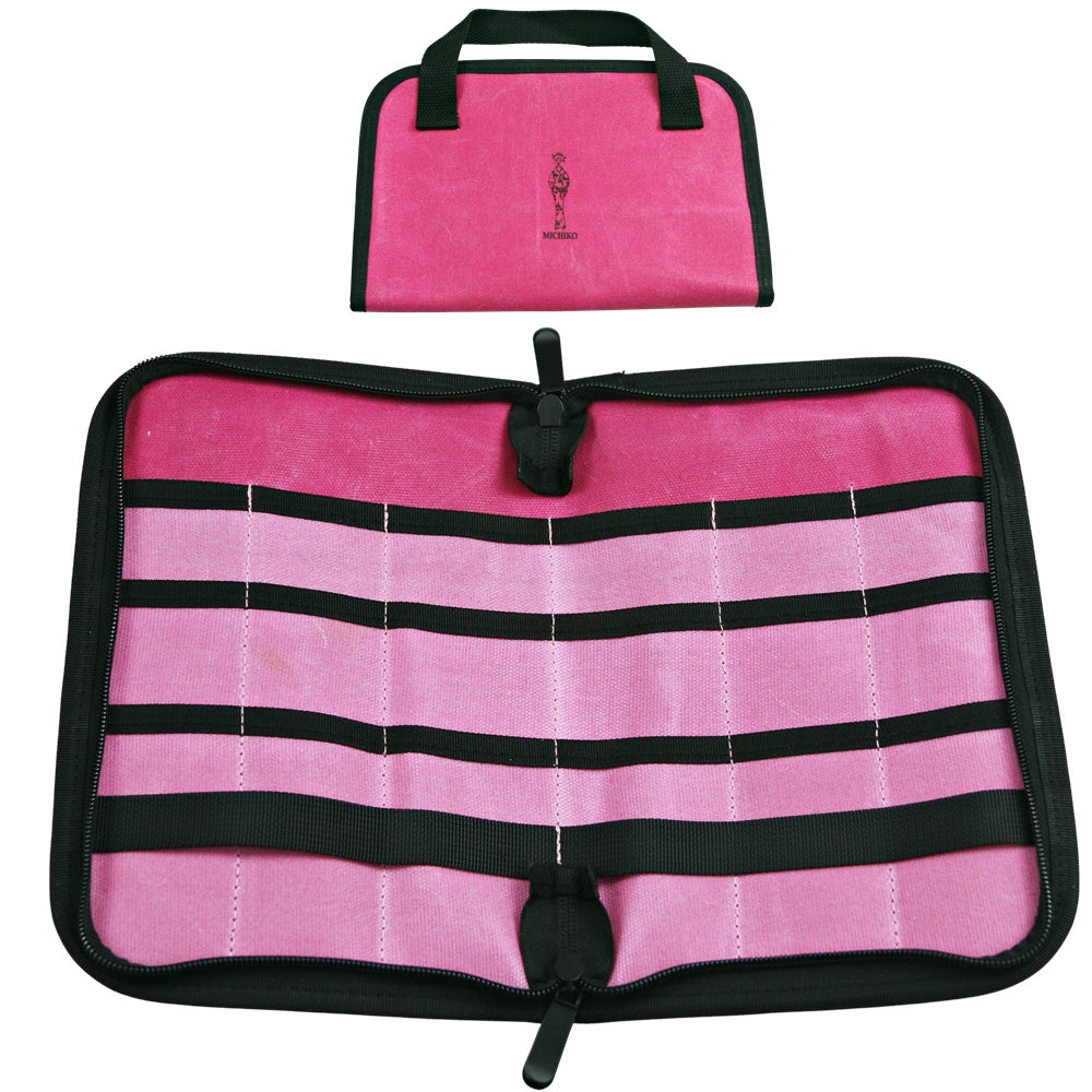 Pink color Shear Case For Stylist | Canvas Scissor Case | MICHIKO SCISSORS